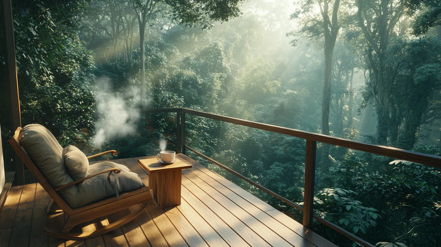 balcon en forêt